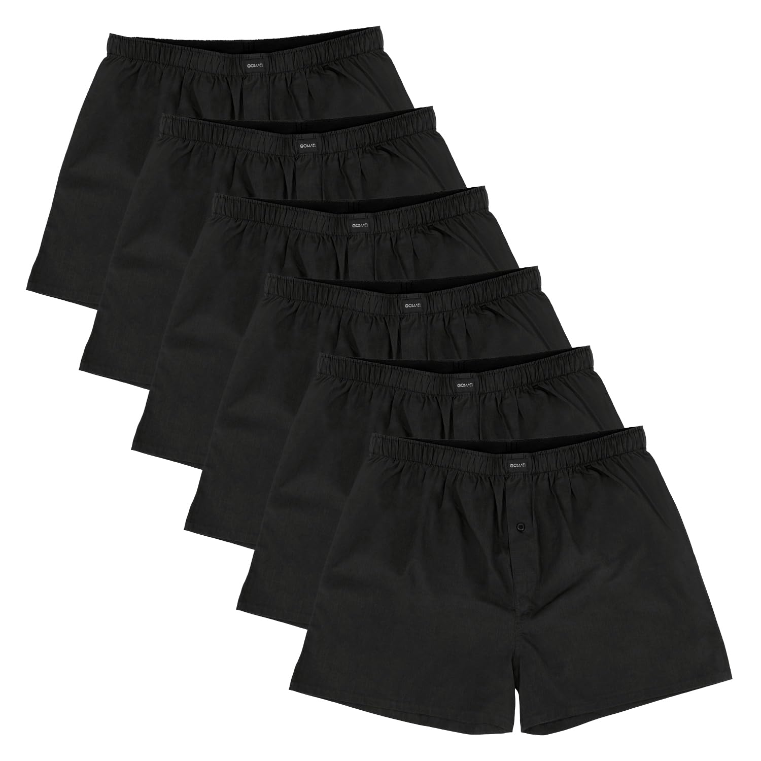 Gomati Pack de 6 calzoncillos tipo bóxer para hombre, tipo bóxer, estilo americano