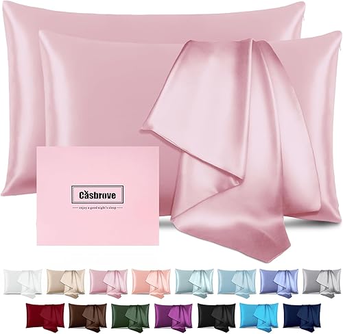 Miniatura 123 de Funda de almohada de seda para cabello y piel, de seda de morera, suave, transpirable, lisa de ambos lados, de seda natural, con cremallera, 1 Azul