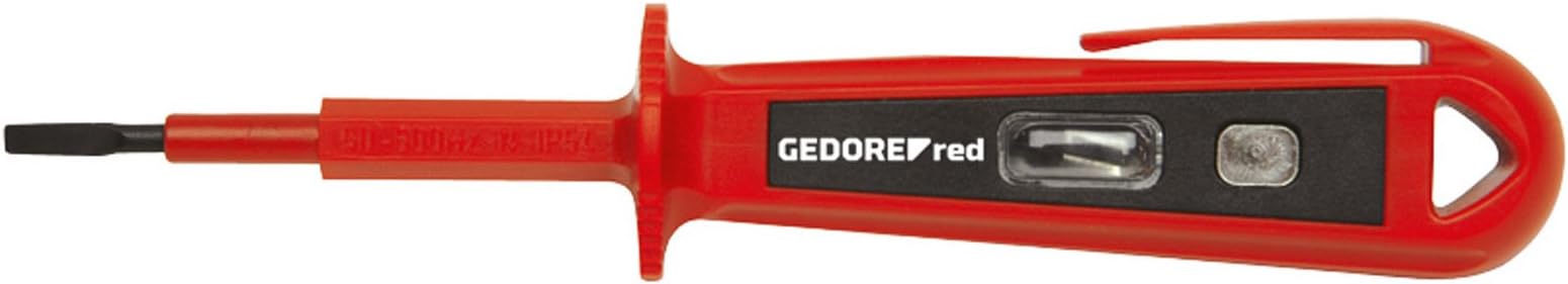 GEDORE red Test screwdriver with impact-resistant handle, Measuring range max. 250 volts, Slip guard, Phase tester, R38121312