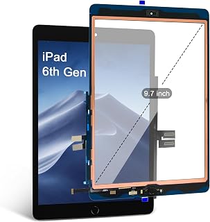 for iPad 6 (6th Gen 2018) A1893 A1954 Screen Replacement Glass Touch Digitizer Repair Kit - Only for iPad 6 6th Generation (Black)
