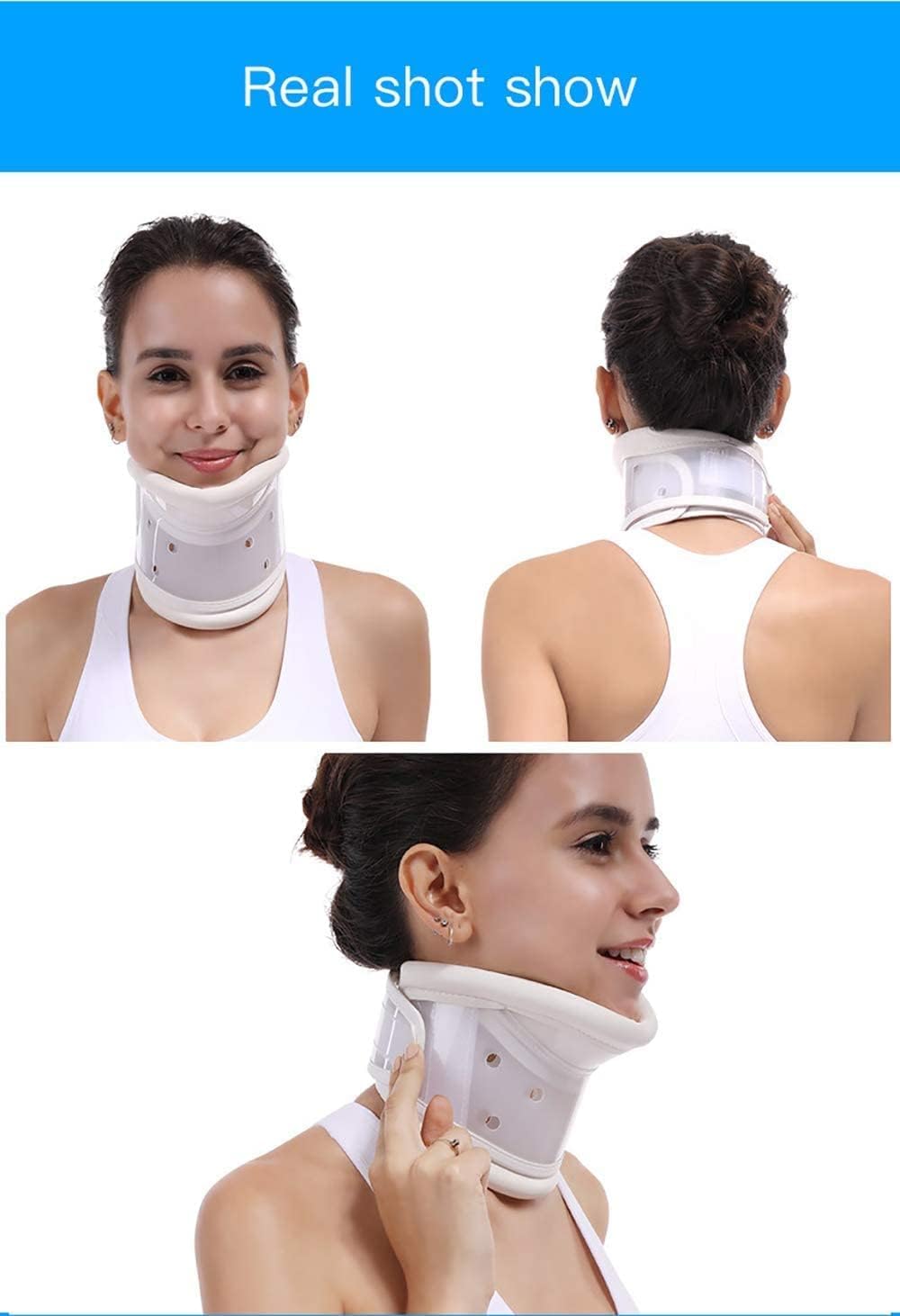 Collar médico para Cuello Cervical - Férula de Soporte estabilizador para Cuello y Cabeza - para Alivio del Dolor de Cuello rígido Cuello Cervical Tirantes para el Cuello Cuidado de los Hues