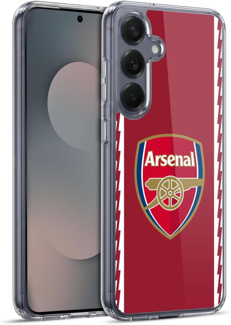 Head Case Designs Officially Licensed Arsenal FC Home 2022/23 Crest Kit Gel Case [Military Grade Protection] Compatible with Samsung Galaxy S25+ and Compatible with MagSafe
