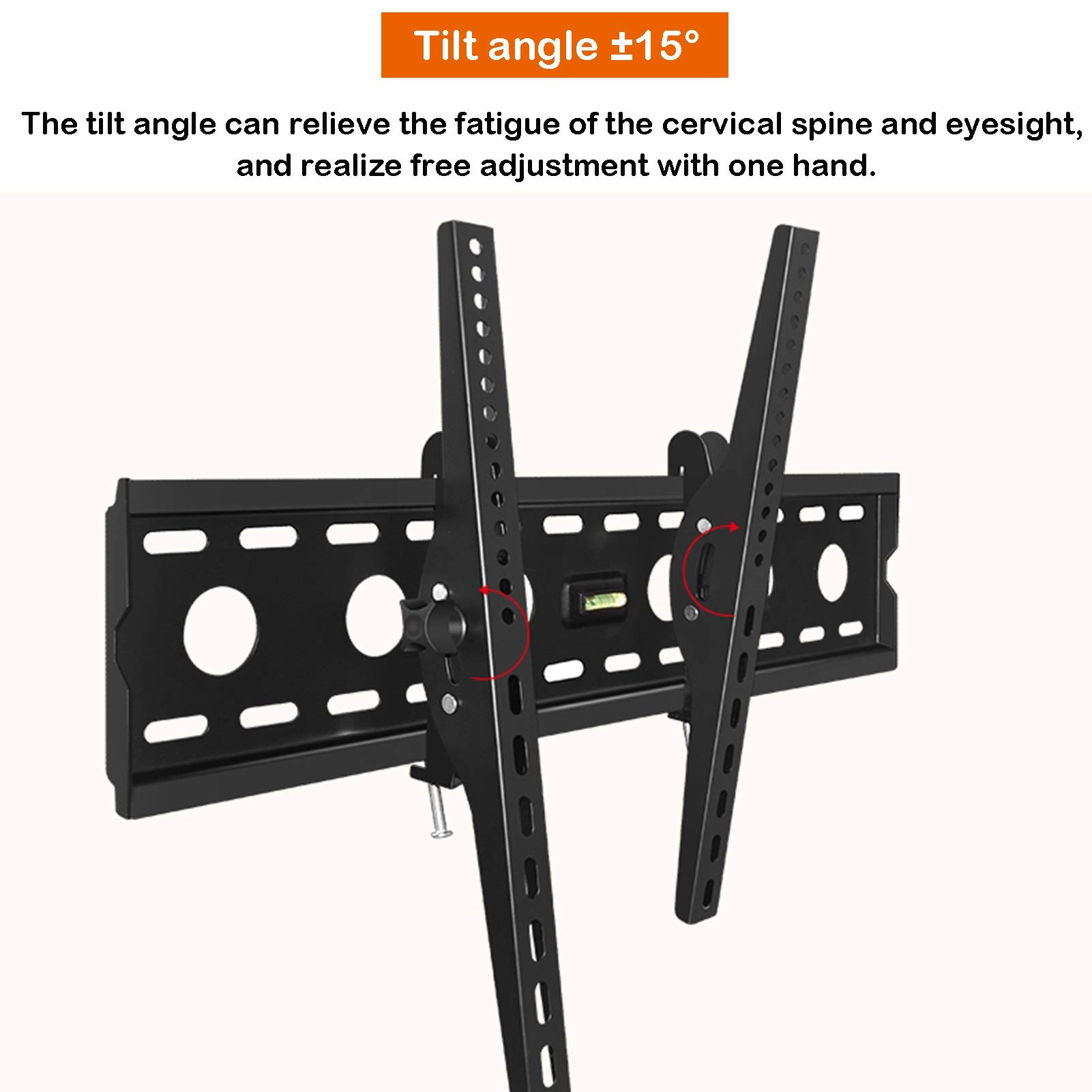 LIU- Soporte De Pared Inclinable for TV for La Mayoría De Televisores Curvos De Pantalla Plana De Plasma OLED LCD LED De 32-55 Pulgadas, VESA 400X400mm Soporta hasta 50 Kg