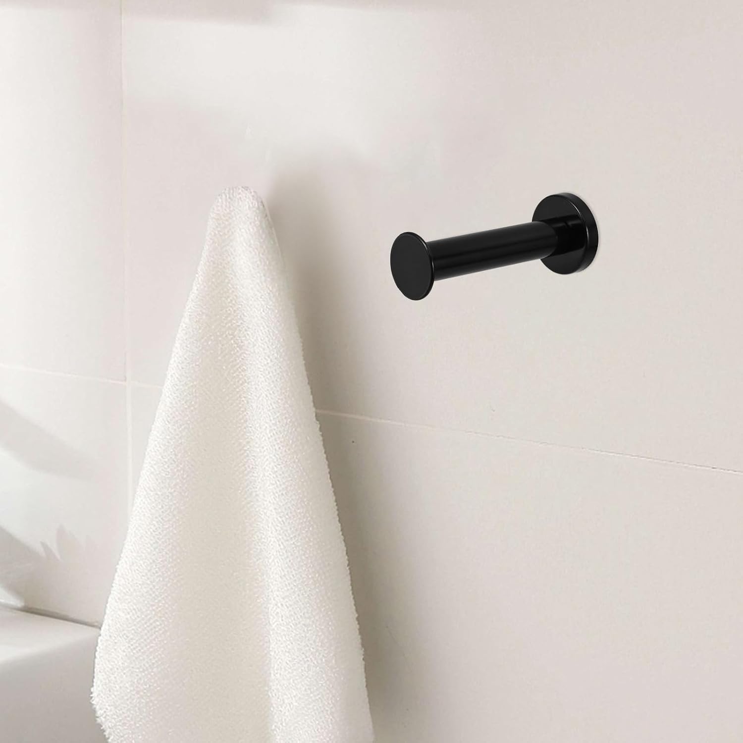 Wall Mounted Clothes Hook Rack for Entryway and Stores Black image 5