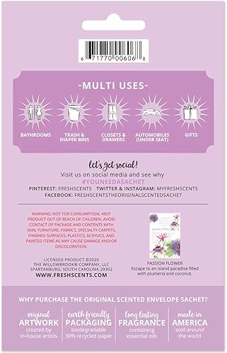 Miniatura 18 de WillowBrook Fresh Scents - Paquete de bolsitas perfumadas Hello Gorgeous Bolsas ambientadoras para cajones, armarios, autos Paquete de 6