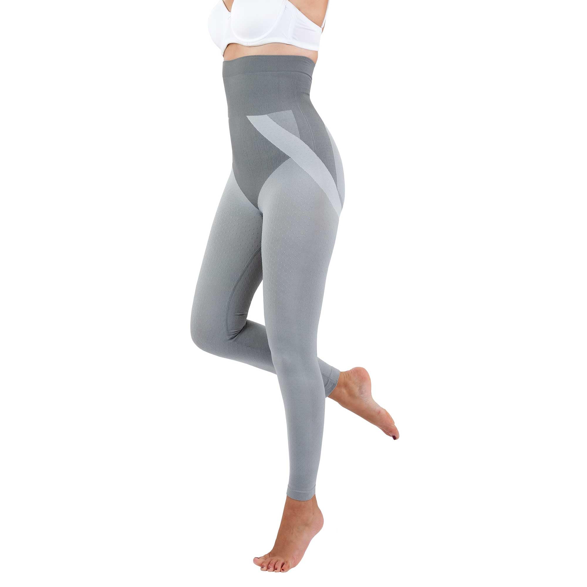 LANAFORM - Mass & Slim Legging - Panty Innovation Lanaform - Leggings Anti Cellulite Femme - Legging Gainant Ventre Plat - Corsaire Taille Haute Amincissant - Matière 3D À Base De Tourmaline