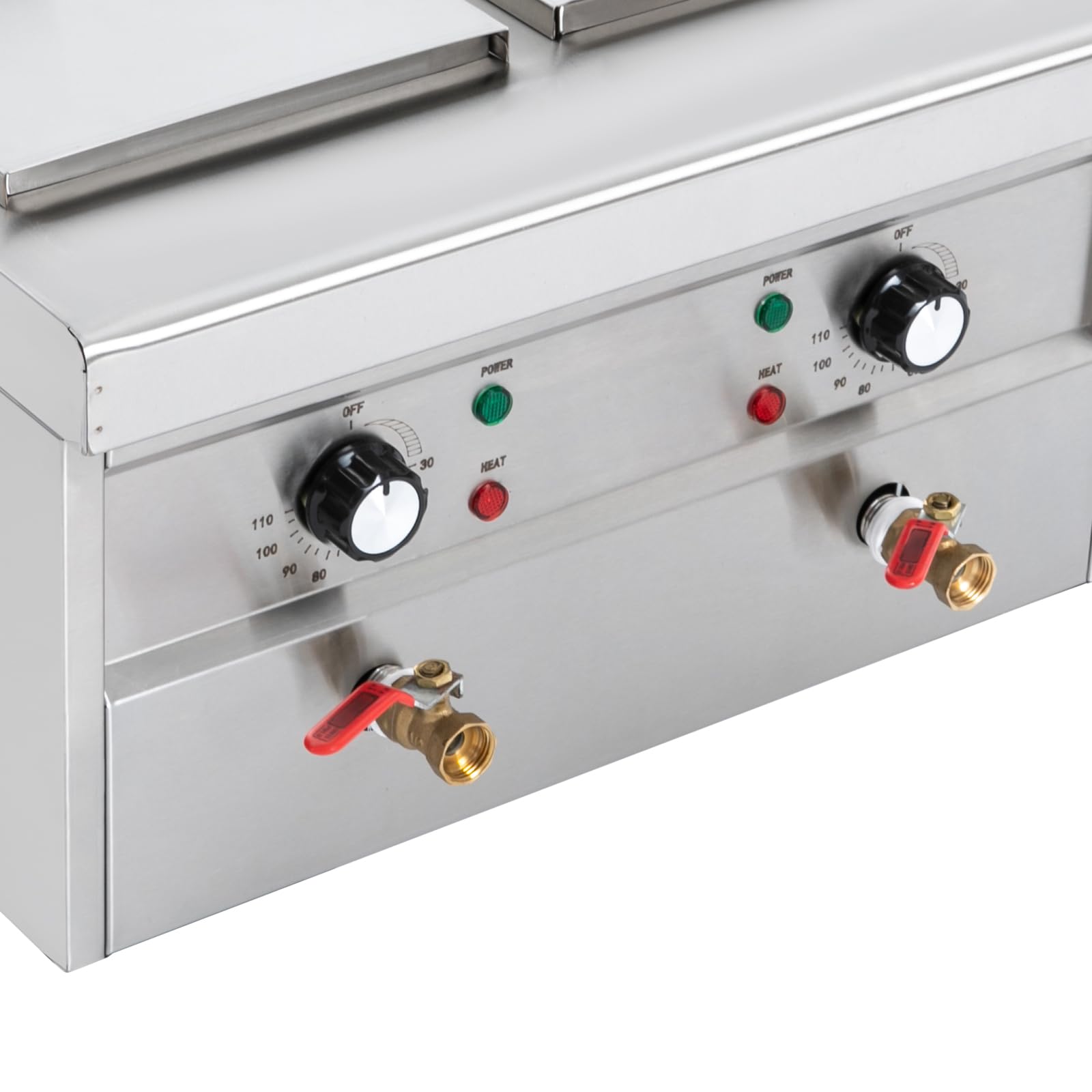 Fornello per pasta elettrica, 2 x 2 KW, comoda macchina per pasta con 4 cestelli, 220 V, design a 4 fori, capacità nominale 2 x 9 l, temperatura regolabile 30 – 110 °C