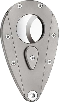 Titanium Cigar Cutter Guillotine, Heavy Duty Double Edged Blade Cutter for Precise and Clean Cuts, Portable and Rust Resistant, Fits Most Sizes