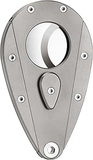 Titanium Cigar Cutter Guillotine, Heavy Duty Double Edged Blade Cutter for Precise and Clean Cuts, Portable and Rust Resistant, Fits Most Sizes
