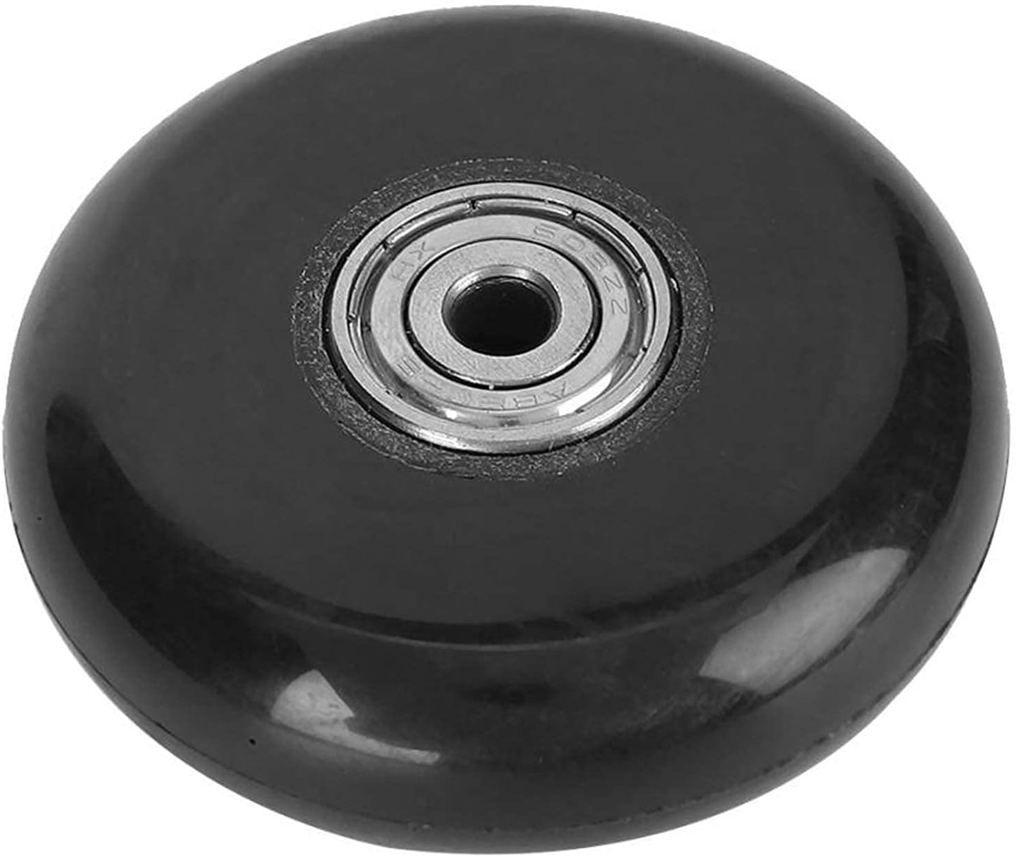 SXYRN Caster Kit 1Pcs 64 Thickness 19 Holes 6 All Black Bearing Wheels Opaque Accessories for Luggage Wheels Bearing Caster Wheel 2.5in PU Casters