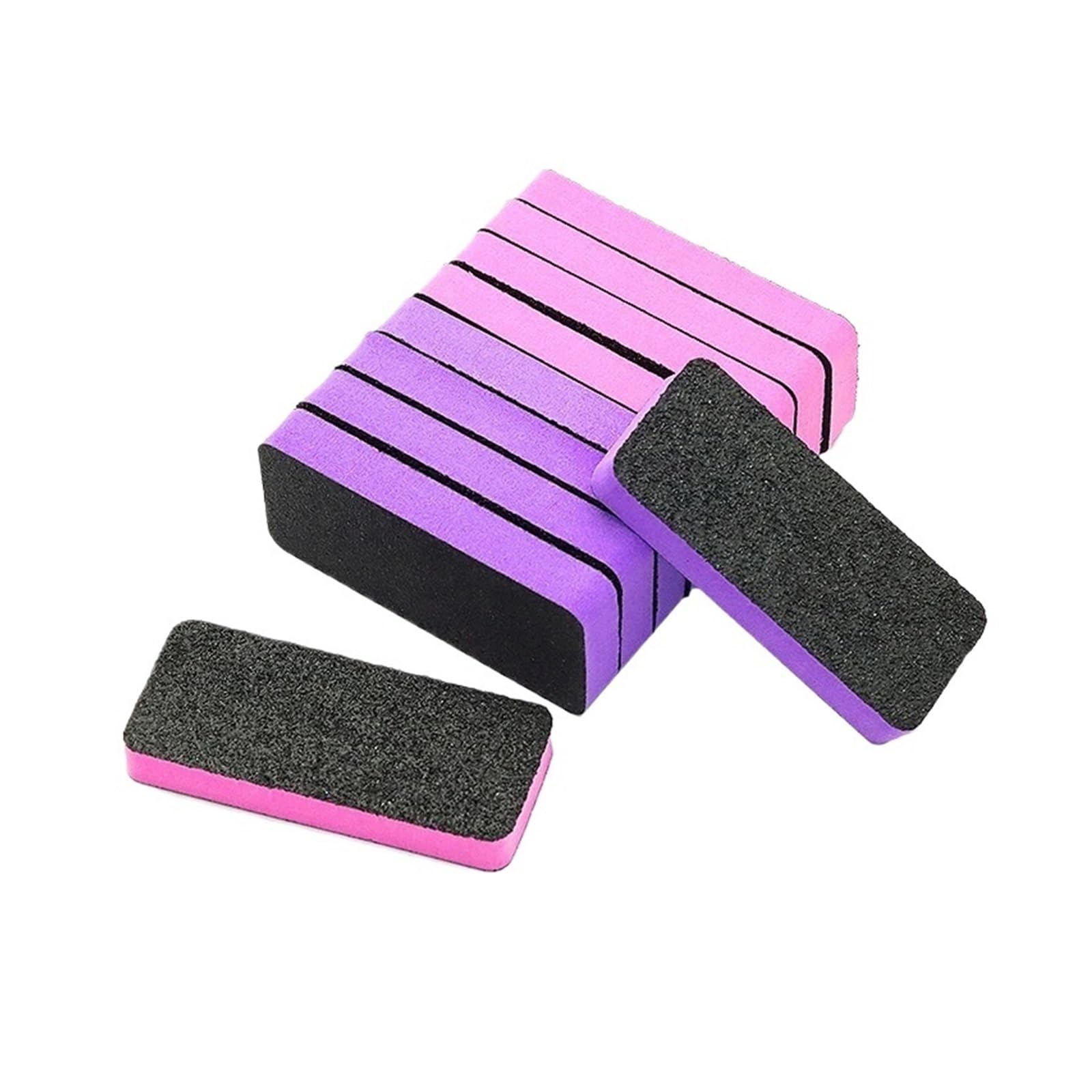5/10 piezas de lima de uñas de manicura de esponja, bloque de pulido de doble cara, pulidor de esmalte de uñas de gel, accesorios for decoración de uñas, herramientas(10 Pcs Mix)