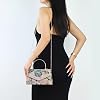 Bolsos de mano para mujer, bolso de noche vintage con bordado floral y asa superior, bolso de hombro para boda, fiesta y prom 5