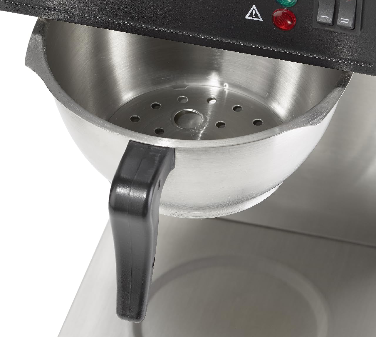 METRO Professional GCG2001 Cafetière filtre en acier inoxydable, plastique 2000 W 1,8 l, 100 filtres en papier et 2 verseuses en verre incluses