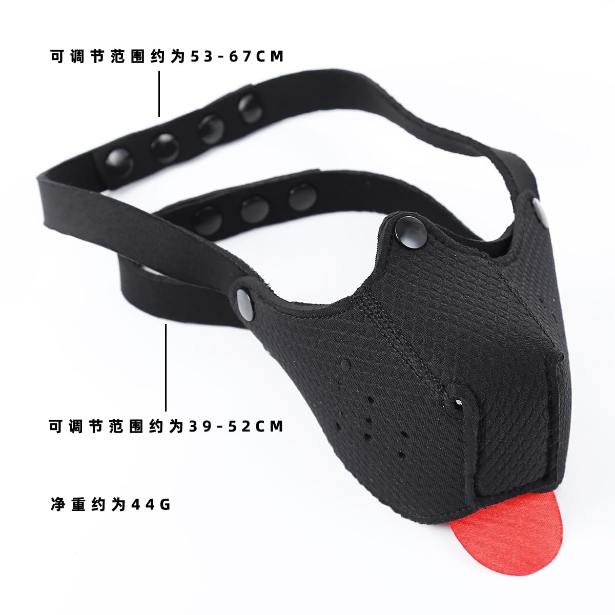 YILUQIFLY Full Face Mask Dog Puppy Halloween SM Cosplay Neoprene Rubber Adult Mask (Black) - Image 2