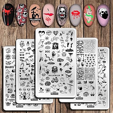 Stamping Schablone Nail Art Halloween Stempel Cover