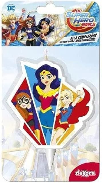 Dekora - Cake Decoration Birthday | Super Hero Girls Birthday Candle Children - 7.5 cm
