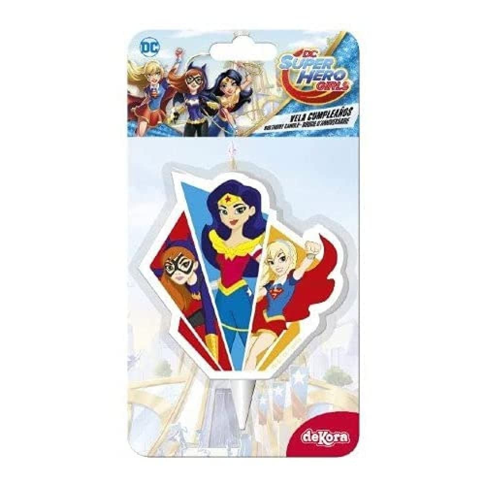 Dekora Girls Multicoloured - Cake Decoration Birthday | Super Hero Birthday Candle Children - 7.5 Cm