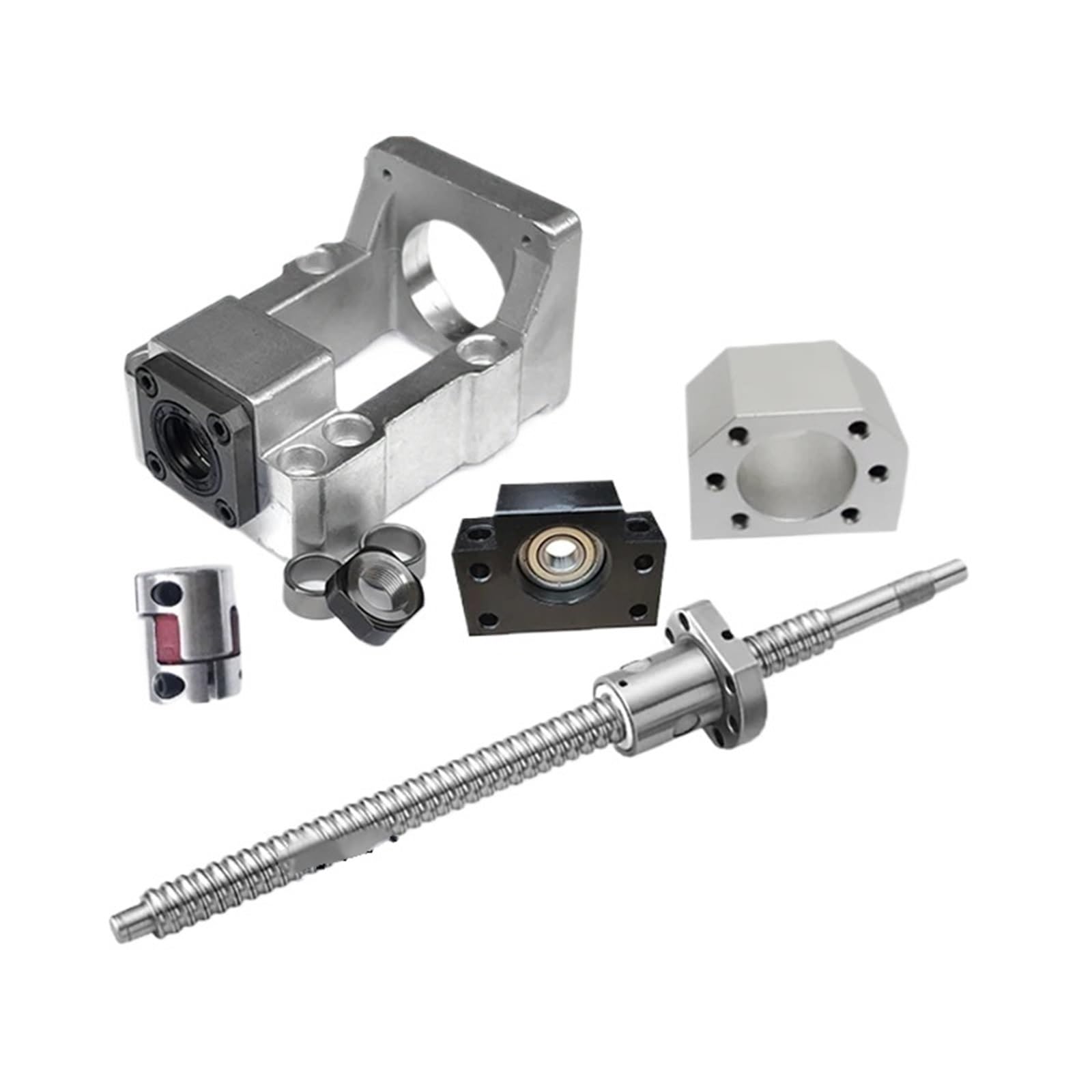 SFU2010/2020 L=150-1150mm +HM15-86 for Nema34?Cast Aluminum? BF15 +Plum Coupling XB30*40 +Coupler DSG20H for CNC Parts(2020 for nema34 C7,1150mm)