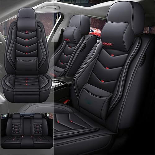TNOKDY Funda de asiento de coche para Audi Q8 2019-2024, piel sintética impermeable y a prueba de polvo, compatible con bolsas de aire, protectores