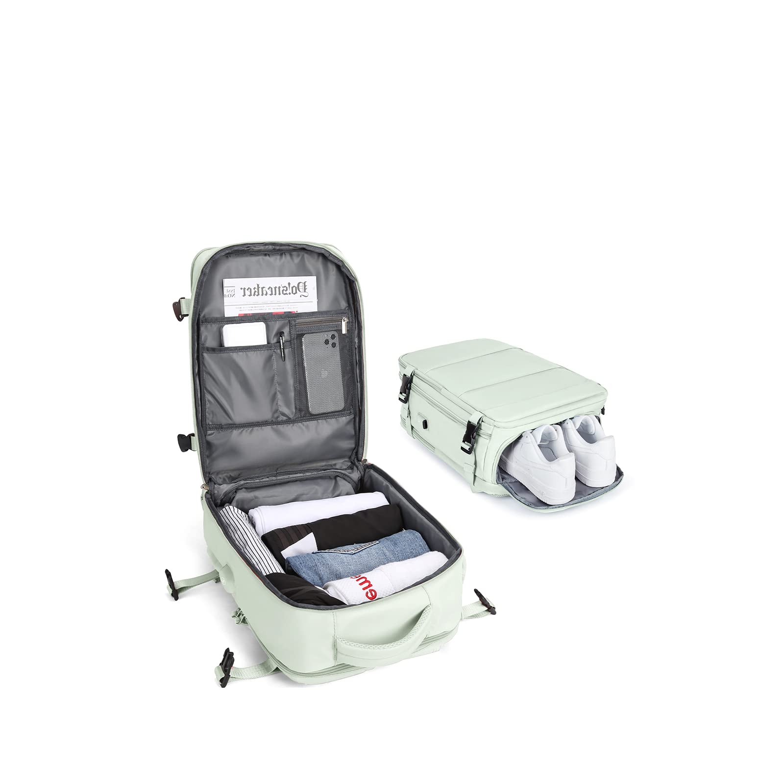 BJLFS Borse da Cabina per Ryanair 40x20x25 Bagaglio a Mano Zaino Borsa Zaino da Viaggio, Zaino da trekking,Zaino Easyjet 45x36x20,Zaino Casual per laptop da 14 pollici per scuola