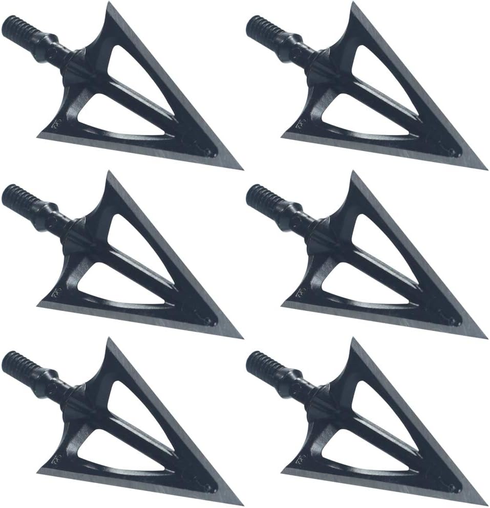 JIANZD Broadheads 100 Grain Fixed Blades Stainless Steel Hunting Broadheads for Crossbow Recurve Bow and Compound Bow