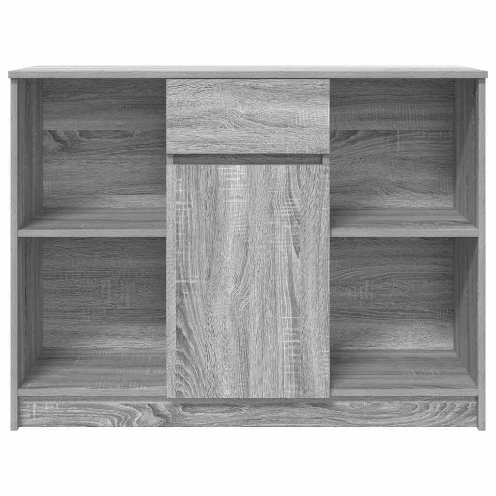 Credenza con Anta e Cassetto Grigio Sonoma 101x35x76 cm
