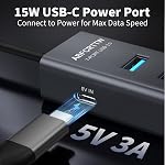 4Ft 7-Port USB Hub 3.0 for Desktop, 4 USB-A & 3 USB-C Ports Aluminium 5Gbps USB Extender Hub, USB Splitter, USB Hub Long Cable for Desktop, PC, Flash Drive, Mobile HDD SSD, Windows/XPS