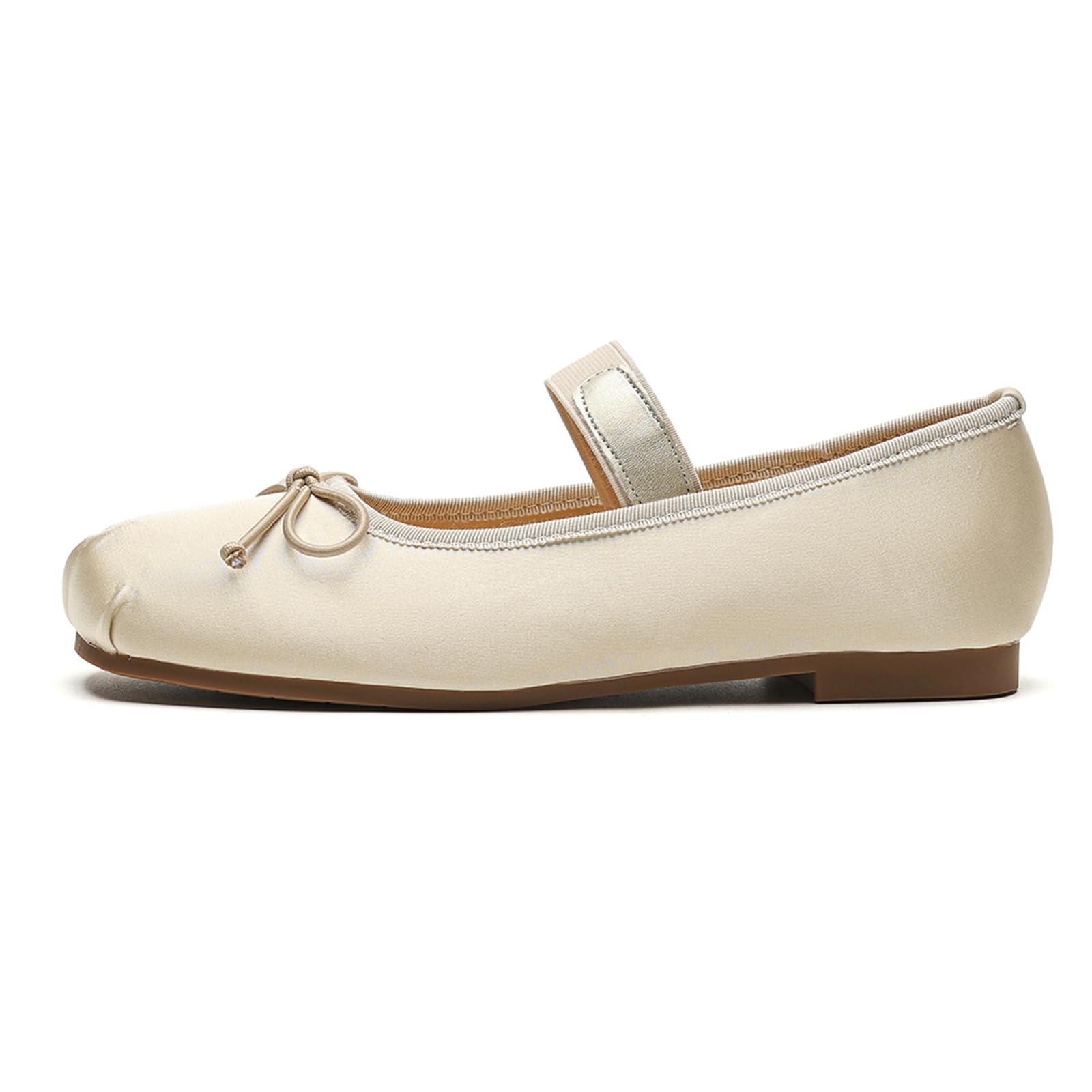 Ballerine Donna Fiocco Raso Punta Tonda Elastico Slip on Shopping Quotidiano appuntamento Pranzo Ufficio pendolare
