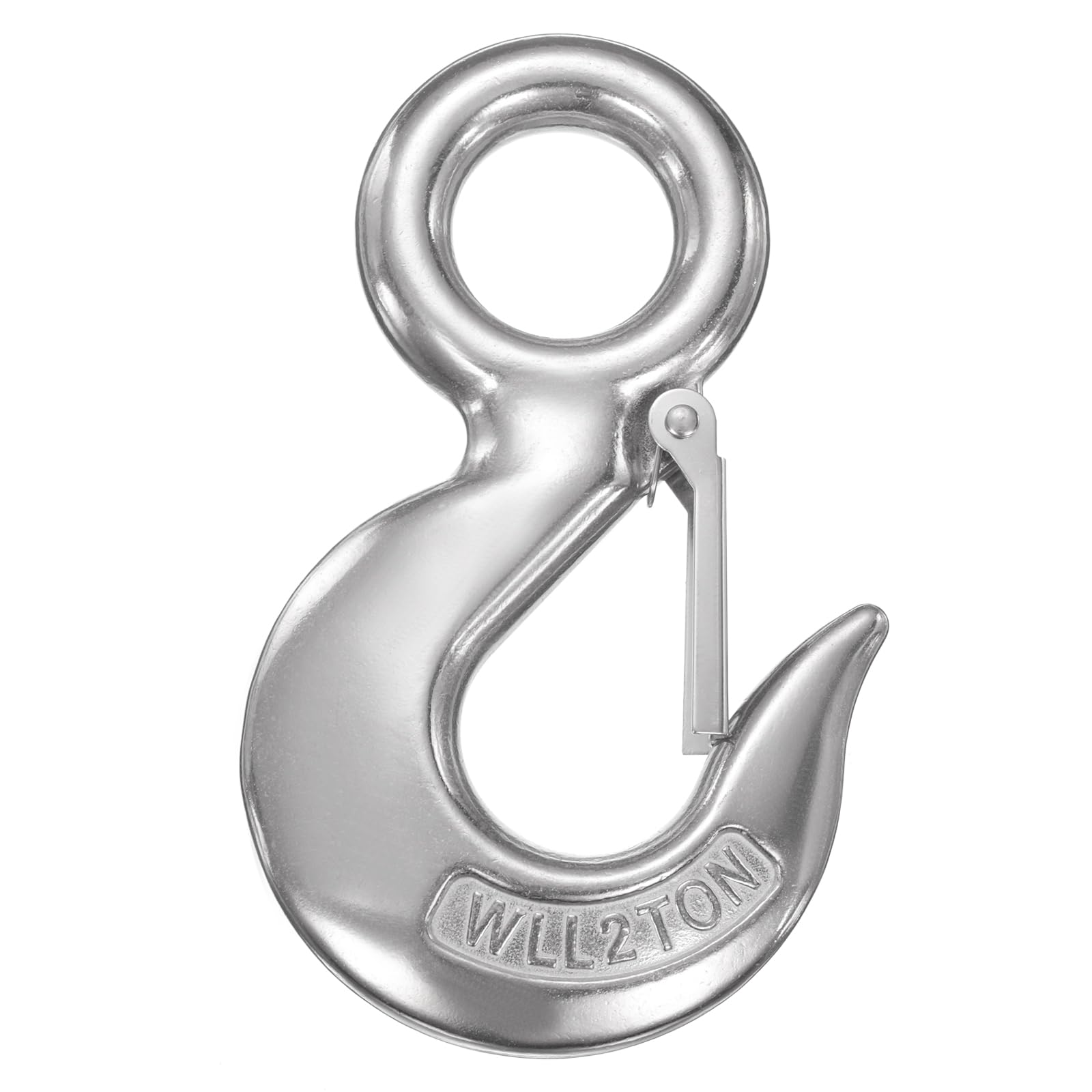 QUARKZMAN Ganci Scorrevoli 6-1/32" Gancio Di Sollevamento Ad Occhio Rotondo | Acciaio Inossidabile 316, Ganci Capacità 4409 Lbs, Gancio Di Sicurezza A Scatto, Per Camion Barca Pesca Gru