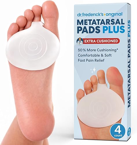 Dr. Frederick’s Original Metatarsal Pads - 4 ct - Ball-of-Foot Cushions for Foot Pain Relief - Adhesive Forefoot Pads for Metatarsalgia, Morton’s