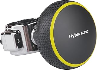 Hypersonic Large Steering Wheel Knob Spinners, Vehicle Steering Wheel Spinners Ball Durable Suicide Knob for Car, SUV, Trucks, Tractors, Boat etc (Yellow)