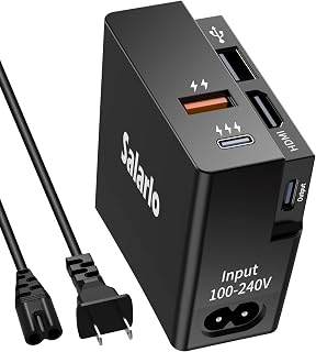 Charging Station and USB C Hub in One, Salarlo Laptop Docking Station, 6 in 1 with HDMI Monitor, 65W USB/USB C Fast Charging, USB 3.0 Data Transfer, for All Laptops, Desktops, Tablets, and More