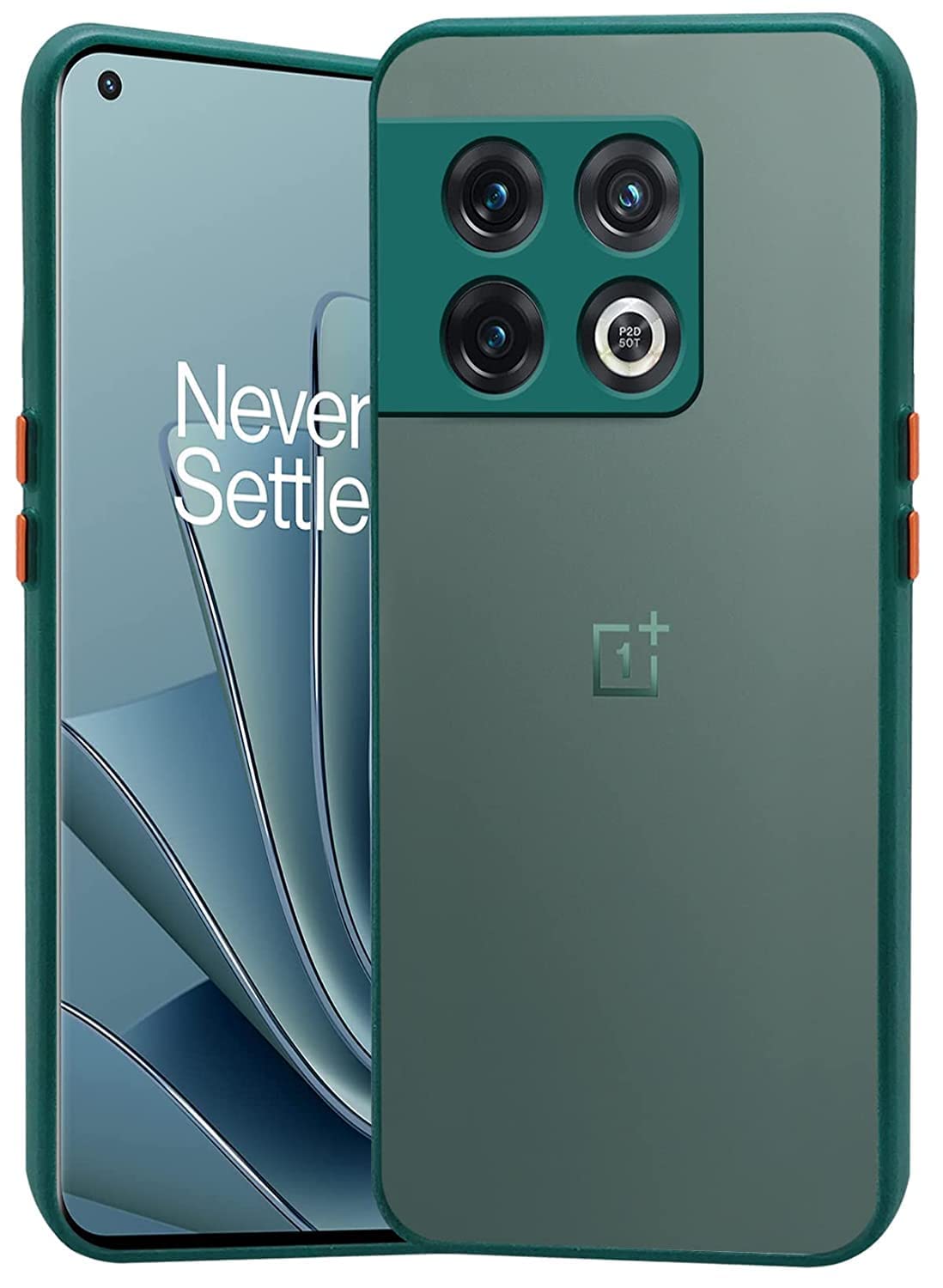 Tecno Pop 7 Pro/Spark Go 2023 Case Cover Translucent Back Matte Frame Camera Protection Shockproof Slim Hard Shell Full Body Protective Anti-Scratch Case For Tecno Spark Go 2023 / Pop 7 Pro (Green)