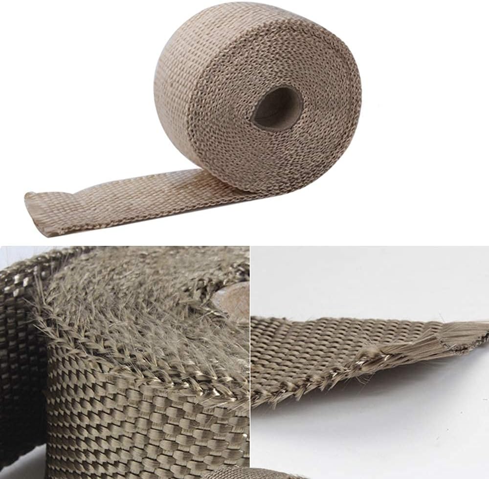 Exhaust Tape Thermal Tape Exhaust Pipe Head Heat Resistant Wrap Band Car Motorcycle Parts Racing Heat Protection Tape (Color : HEI 10M),TAI 10M