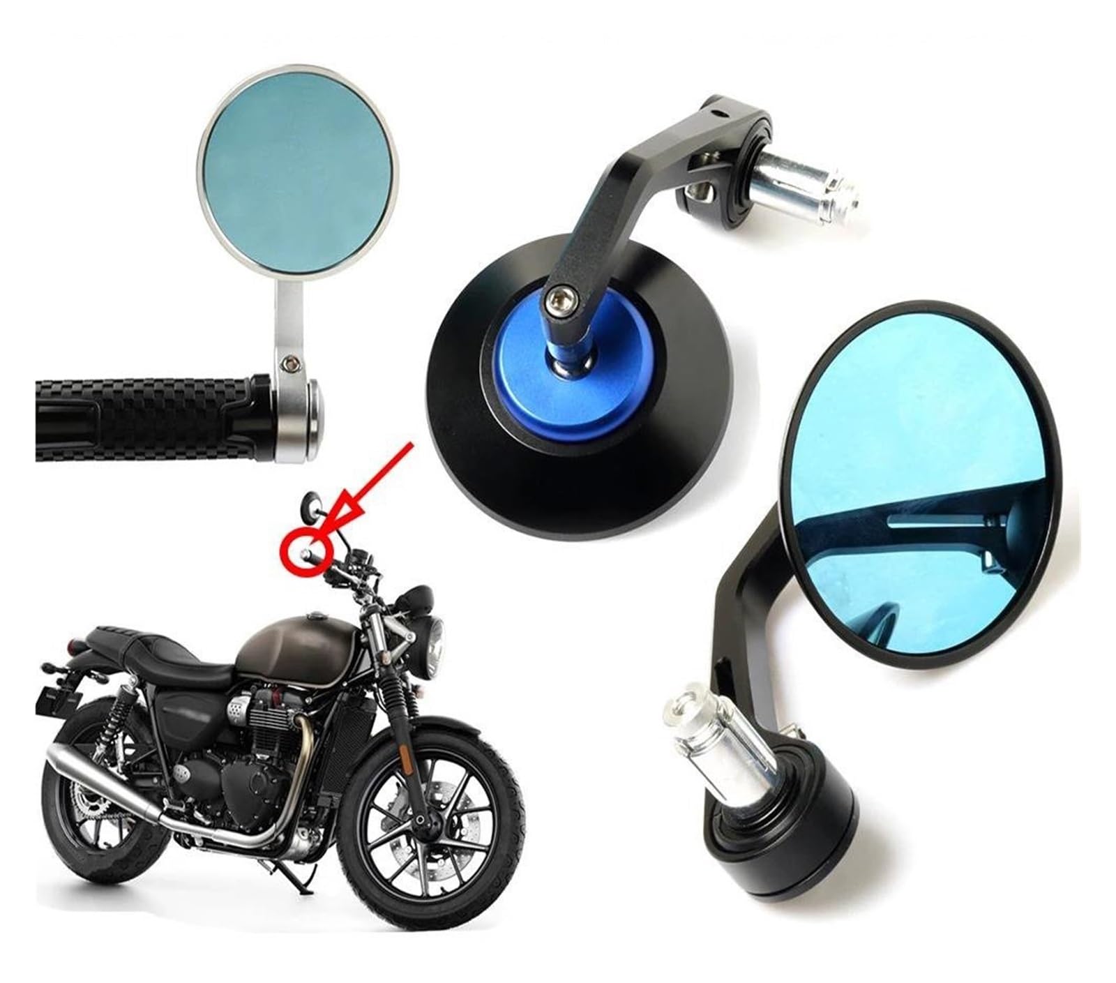Amazon.co.jp: バイクミラーセット に適合する トライアンフ に適合