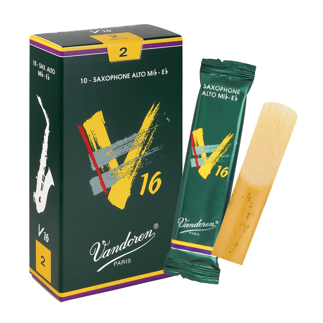 SR702 Alto Sax V16 Reeds Strength 2; Box of 10