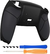 Black Performance Rubberized Grip Redesigned Back Shell for PS5 Controller eXtremerate Rise & RISE4 Remap Kit - Controller & Rise Remap Board NOT Included