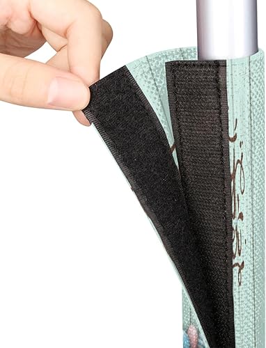 Miniatura 3 de Pardick Juego de 2 fundas para manija de puerta de refrigerador, huevo de madera de Pascua, lavable, para nevera, lavavajillas, Mocrowave, horno,