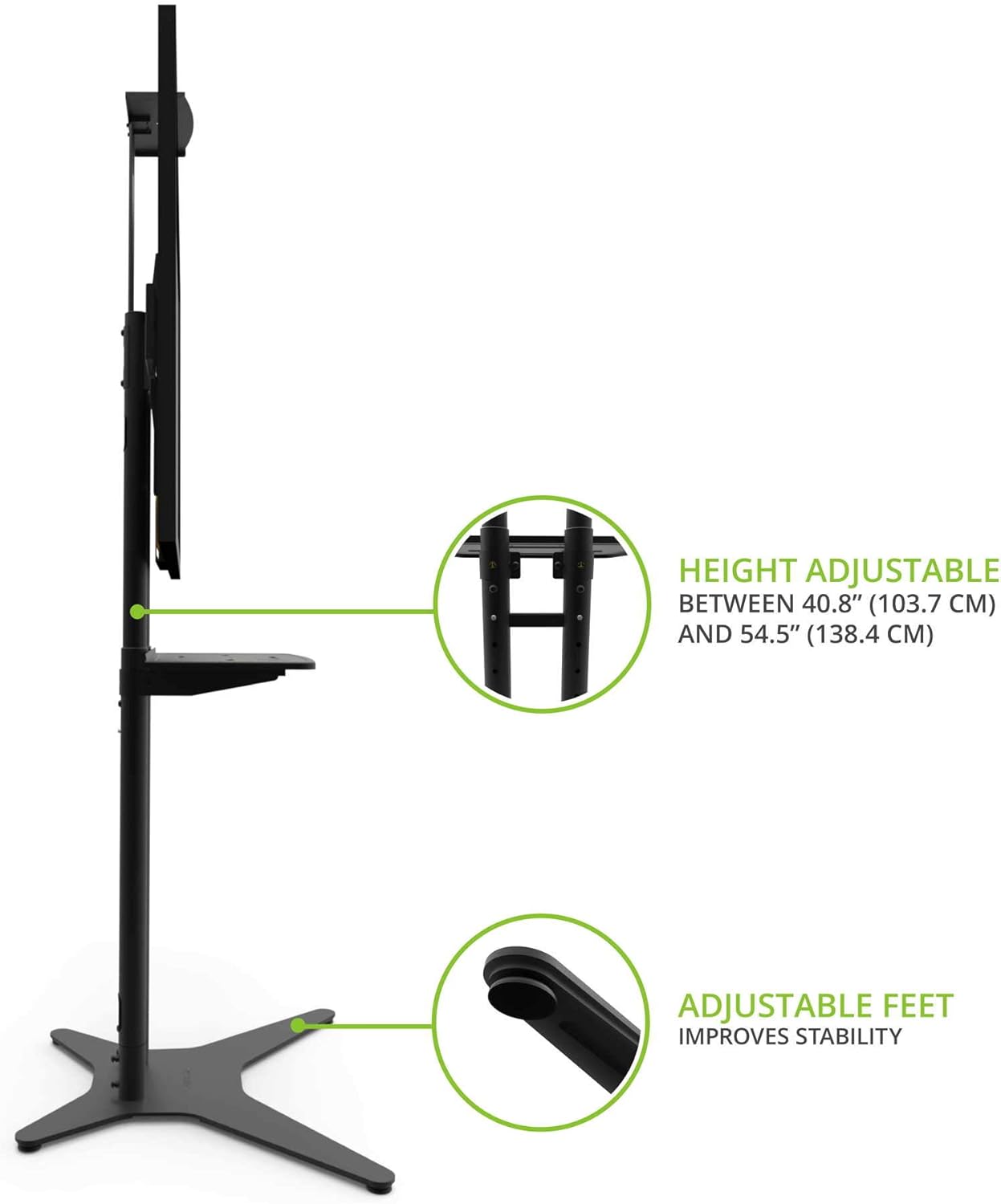 Blасk Frіdау Sаlе 2022 Kanto STM55PL-S TV Floor Stand with Adjustable Steel Tray for 32 to 55 TVs | Up to 80 lb (36 kg) | VESA 75x75 to 600x400 | High Stability | Adjustable Height | Cable Management Onе-Dау Sаlе: Uр tо 40% оƒƒ Kanto STM55PL-S TV Floor Stand with Adjustable Steel Tray for 32 to 55 TVs | Up to 80 lb (36 kg) | VESA 75x75 to 600x400 | High Stability | Adjustable Height | Cable Management