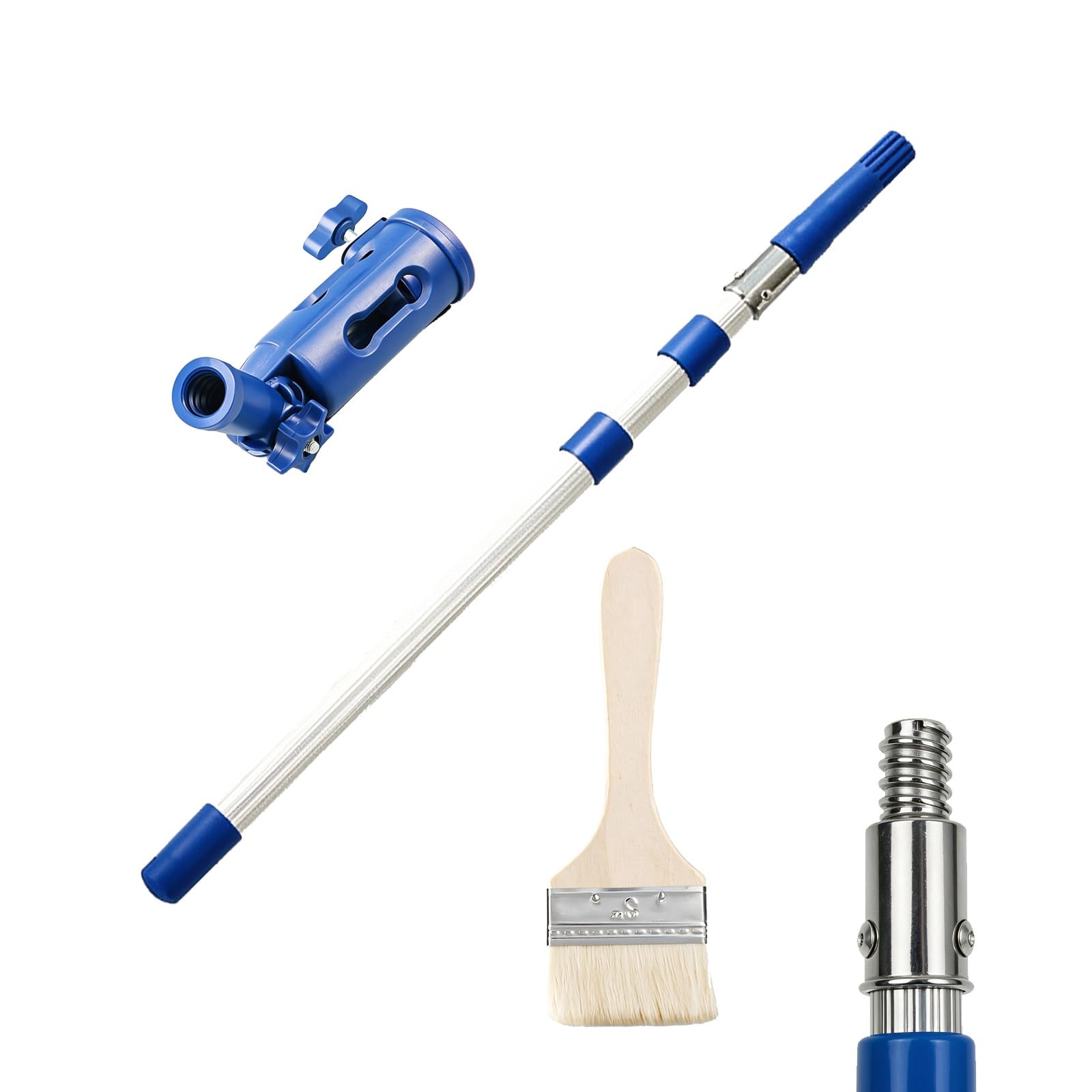 Cyqqrdzsw One Color Aluminum Multifunctional Paint Roller Extension Pole, Telescopic Rod
