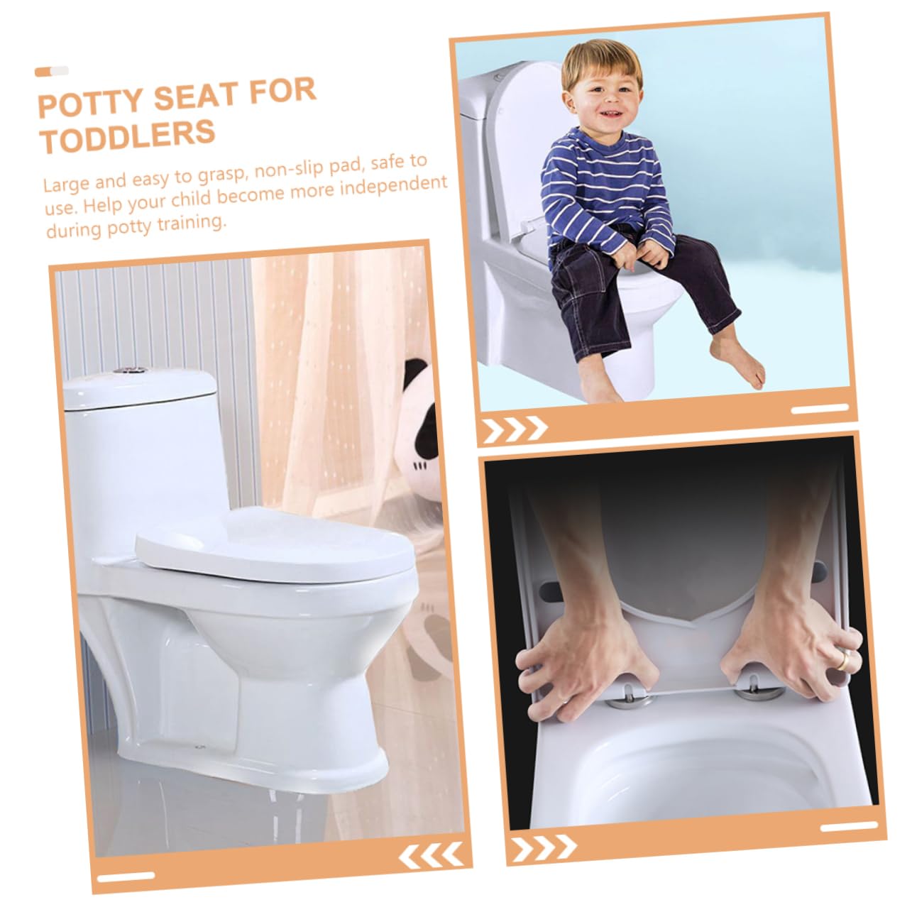 WOONEKY Asiento de Inodoro U Shape Reductor Wc para Niñas de Instalar y Limpiar Material Duradero y para Entrenamiento de Baño