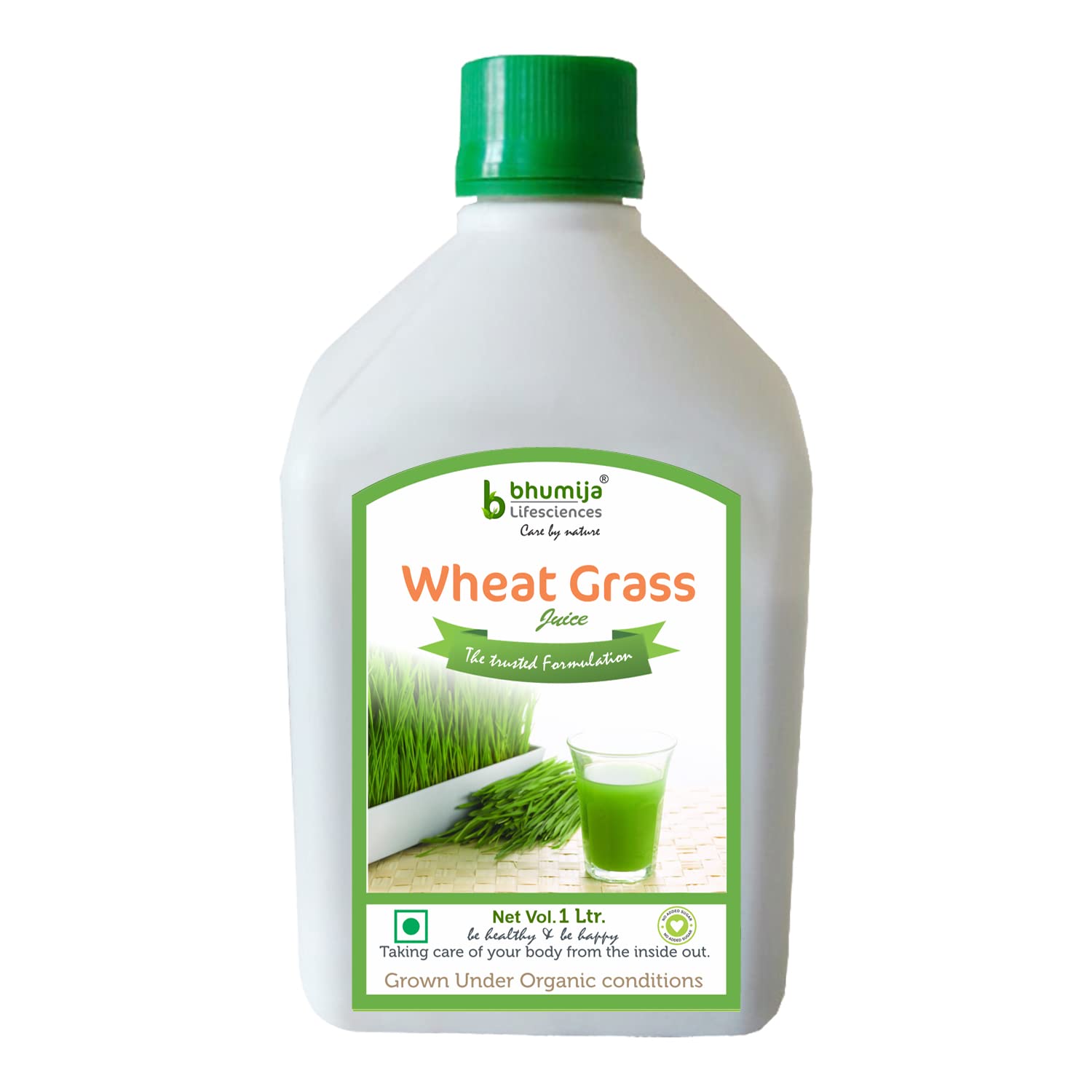 Plain Natural Wheatgrass Juice 1 Litre (Pack of 1) | Herbal Juice Sugar-Free | Promotes Digestion, Healthy and Glowing Skin, Weight Management