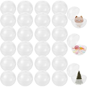 Pack of 100 Plastic Balls Fillable Acrylic Balls 2.8 cm