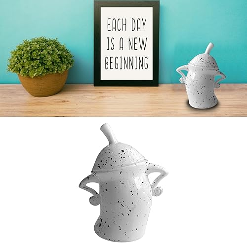 Miniatura 4 de Recipiente con actitud, aspecto único y patrón innovador de cerámica para almacenamiento de alimentos, tarro multiusos resistente a las caídas,