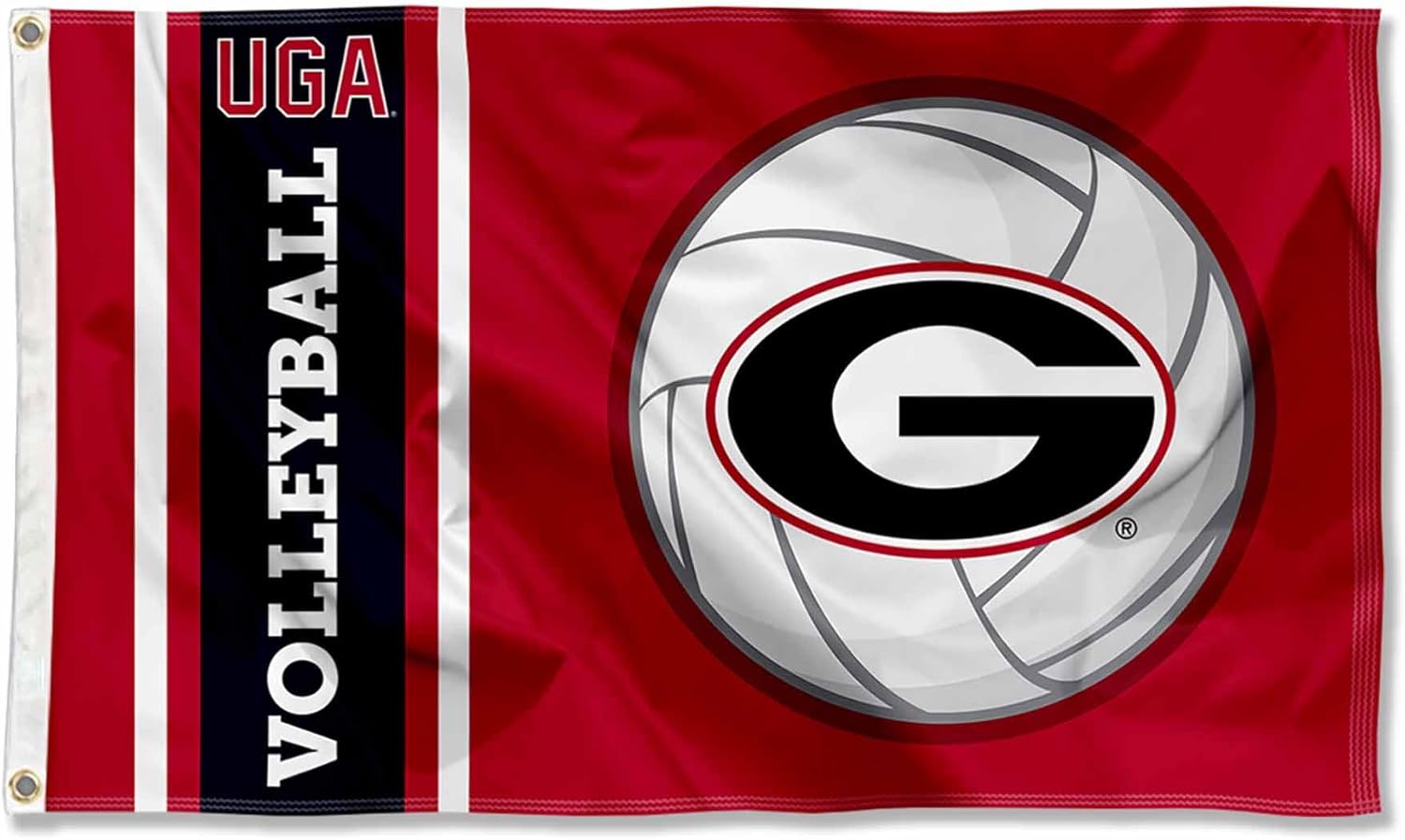 Georgia Bulldogs Volleyball 3x5 Grommet Flag