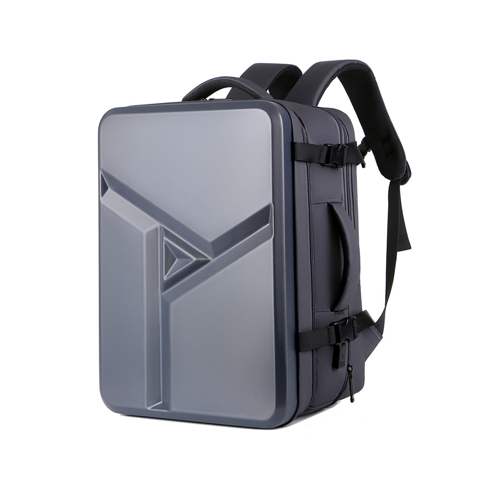 Elsegeod Hard Shell Laptop Backpack for Men,35L Expandable Business Travel Backpacks,Large Waterproof Computer Bag fit 17 Inch Gaming Bag with USB