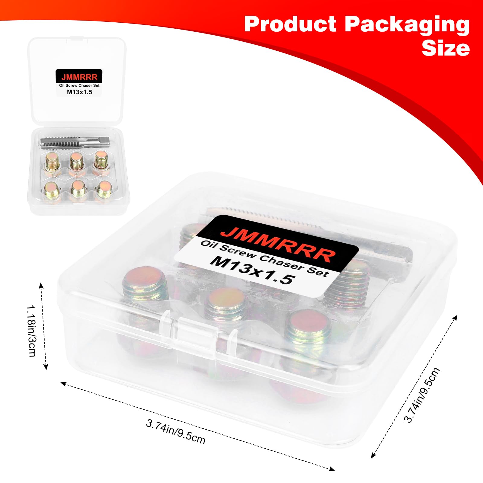 Tappo di scarico dell'olio Kit di riparazione filettatura M13 x 1,5 mm viti coppa olio Rethread strumento tappo di scarico dell'olio Kit di strumenti di riparazione filettatura