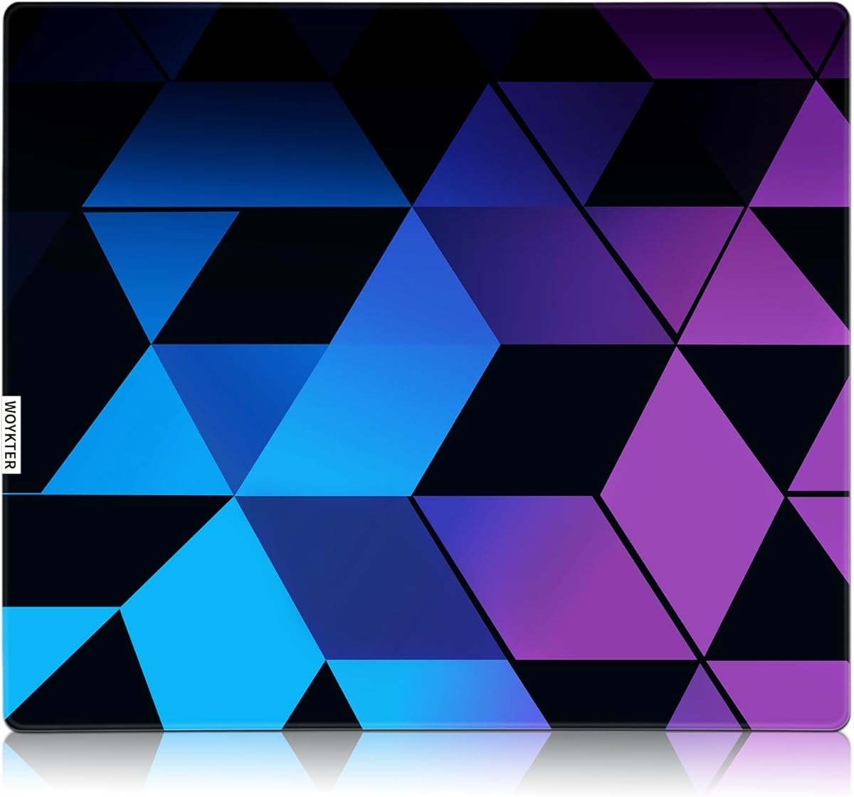 Glass Mousepad | Glass Gaming Mouse Pad | 17.7”x15.7” | for Gaming & Work | Ultra-Smooth Micro-Etched Surface | Dirt- and Scratch-Resistant | Tempered Glass with Anti-Slip Base