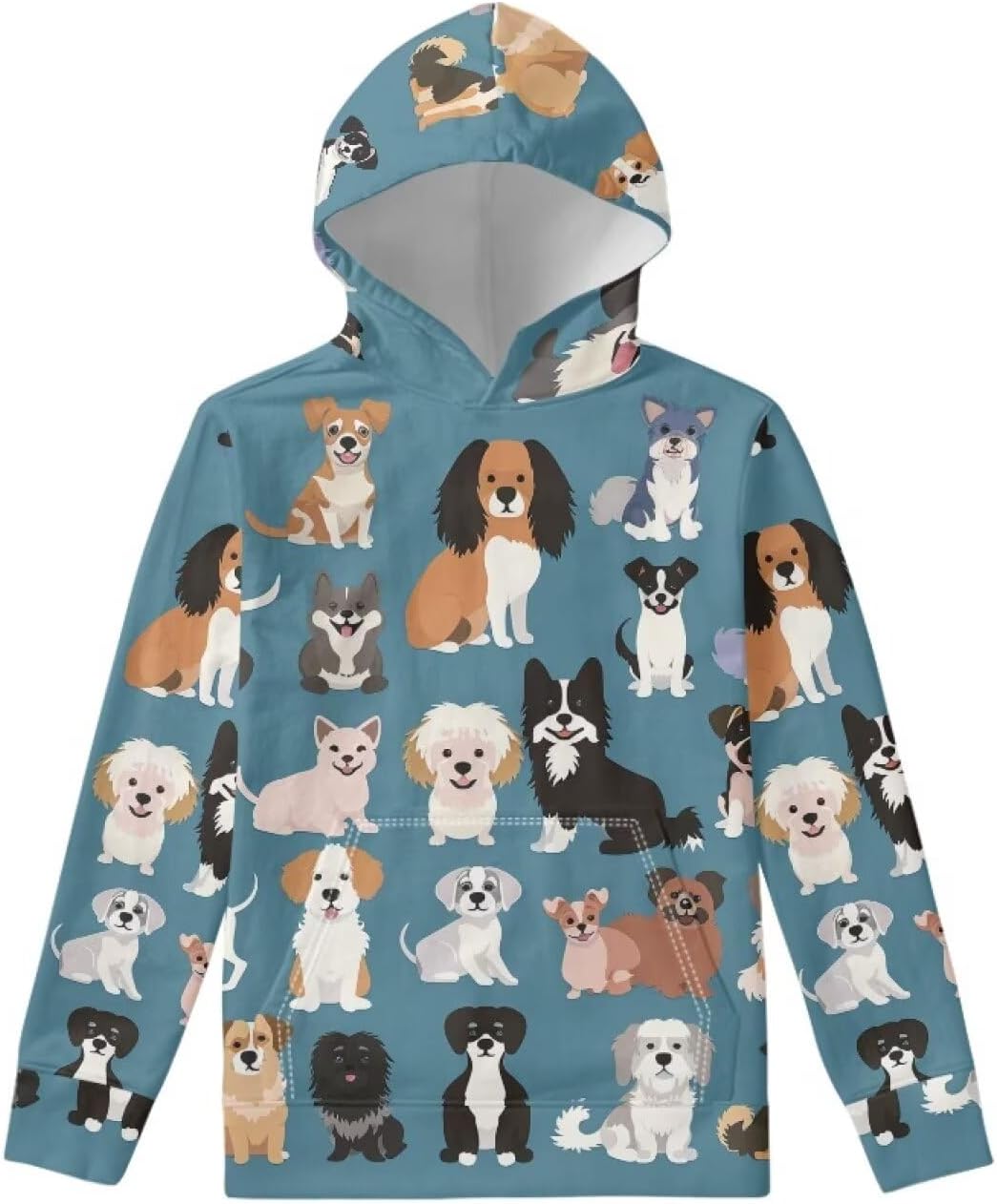 DISNIMO Cute Hoodies for Kids Boys Girls Youth, Long Sleeve Sweatshirt Pullover with Pocket 6-16 Years