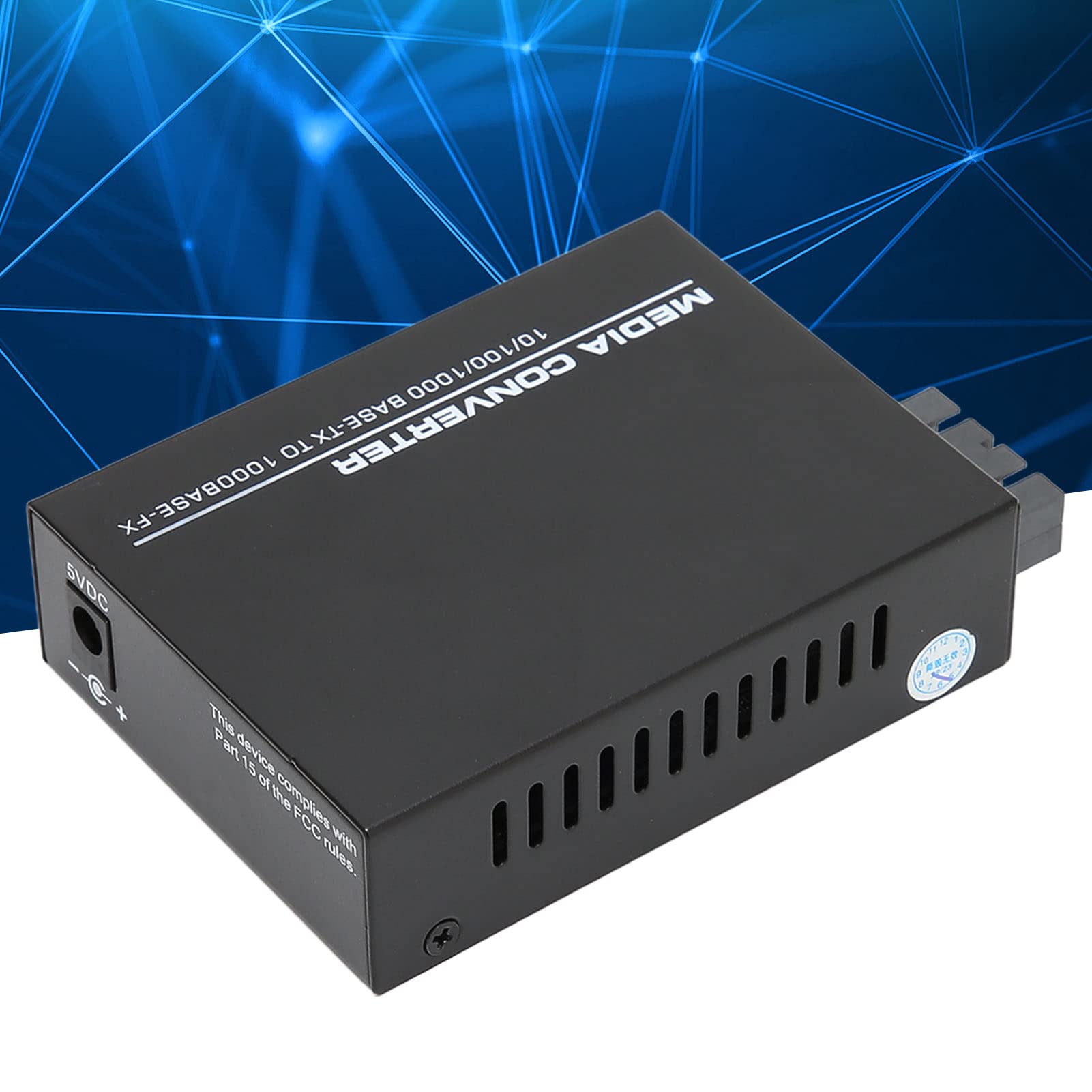 Ubersweet® Media Converter, RJ 45 Excellent Chips Dual SC Gigabit Fast Ethernet Media Converter Single Mode for Home EU Plug |-image-39